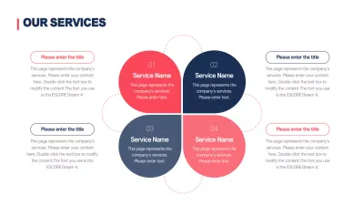 Red Modern Services Layout Infographic
