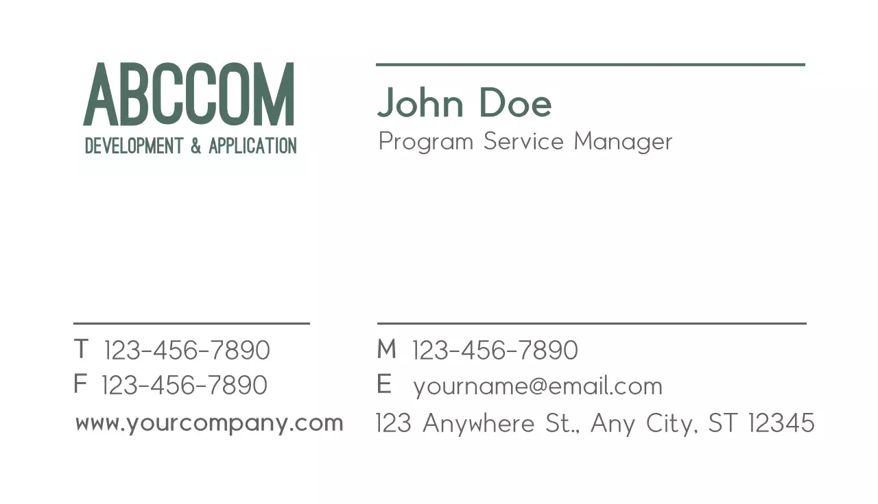 Corporate business cards