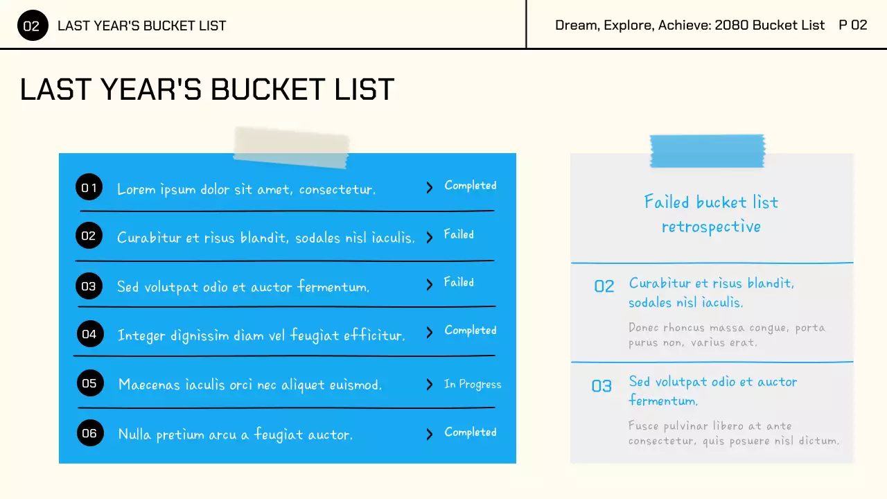 Yellow Colorful Cute Character Illustrations Bucket List