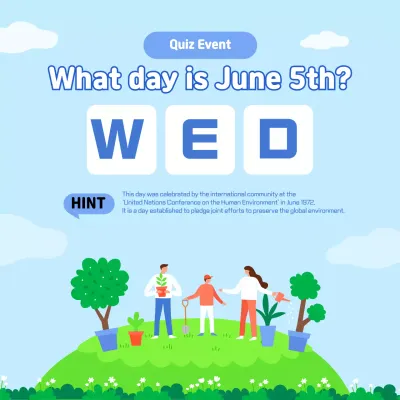 Blue Minimal Environment Event Social Media Post