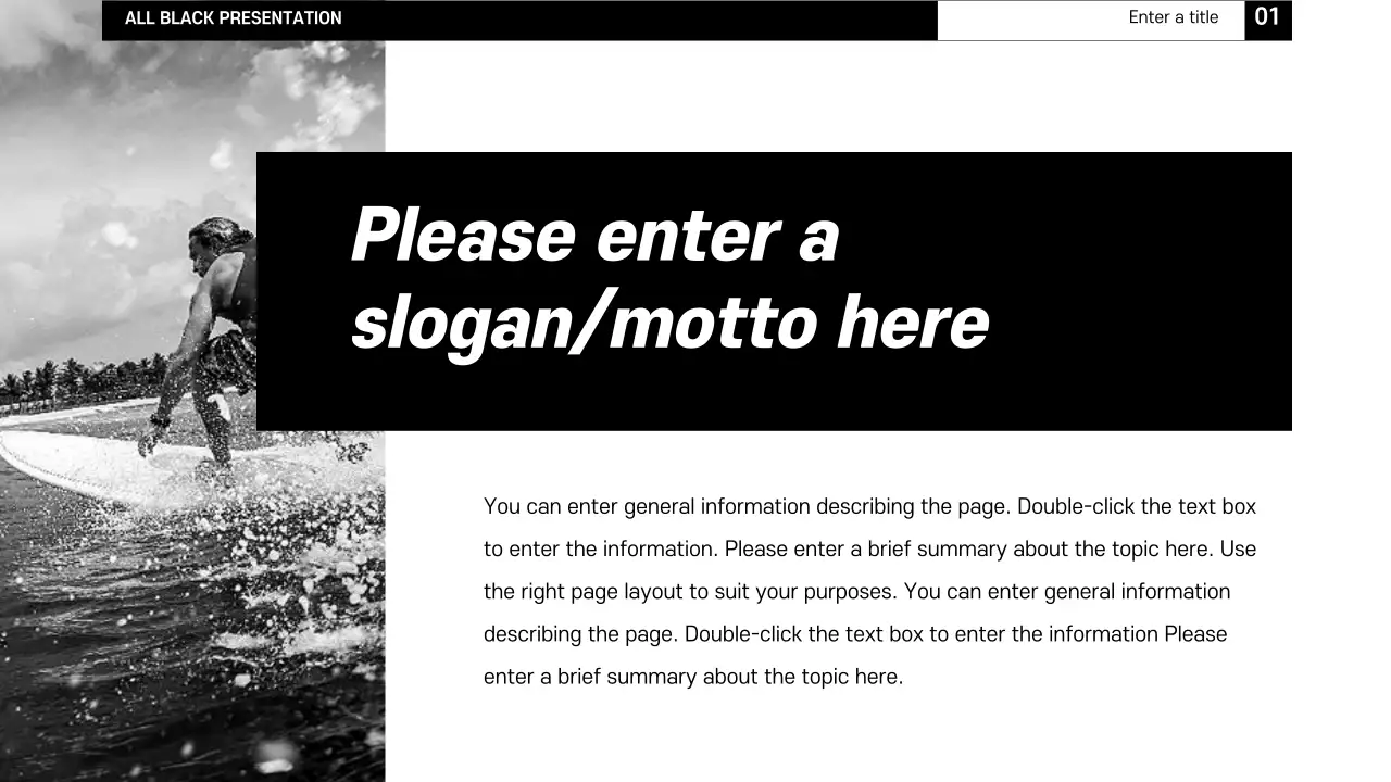 Black Simple Surfing Presentation