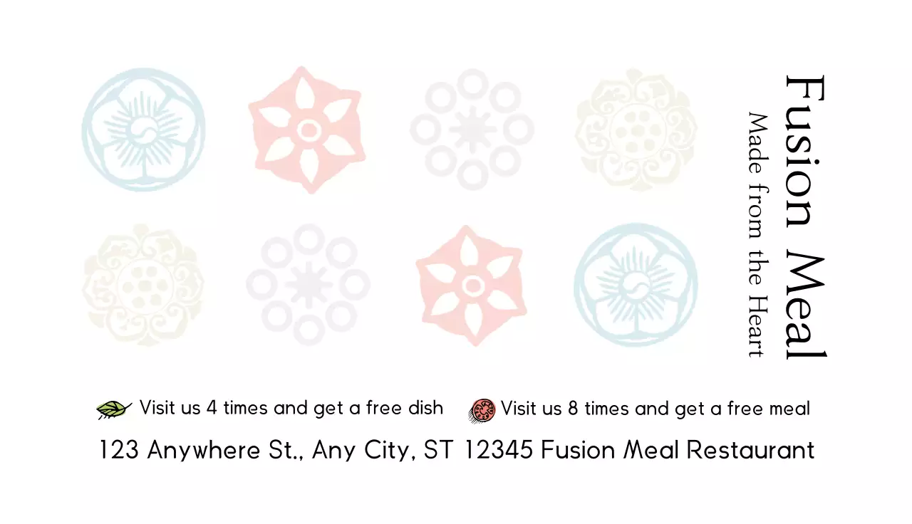 Beige Minimal Restaurant Promotion Business Card