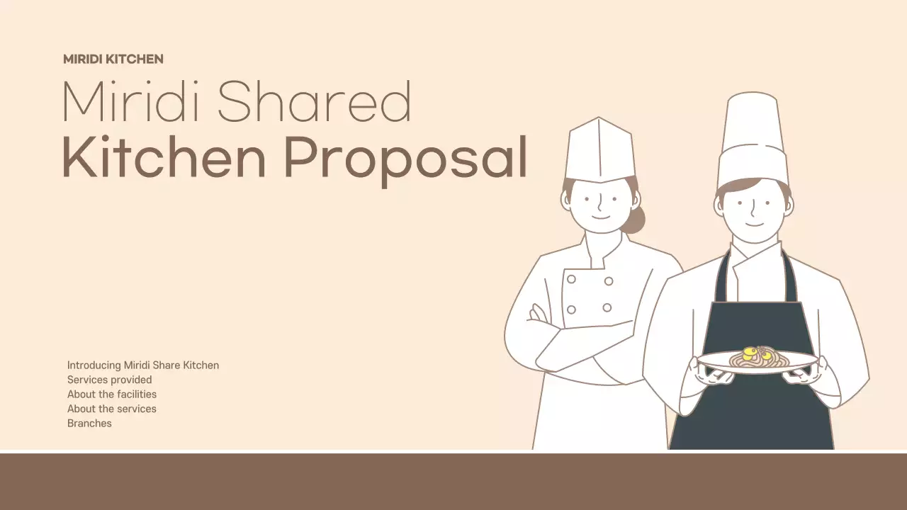 Brown Simple Shared Kitchen Entry Proposal Presentation PPT