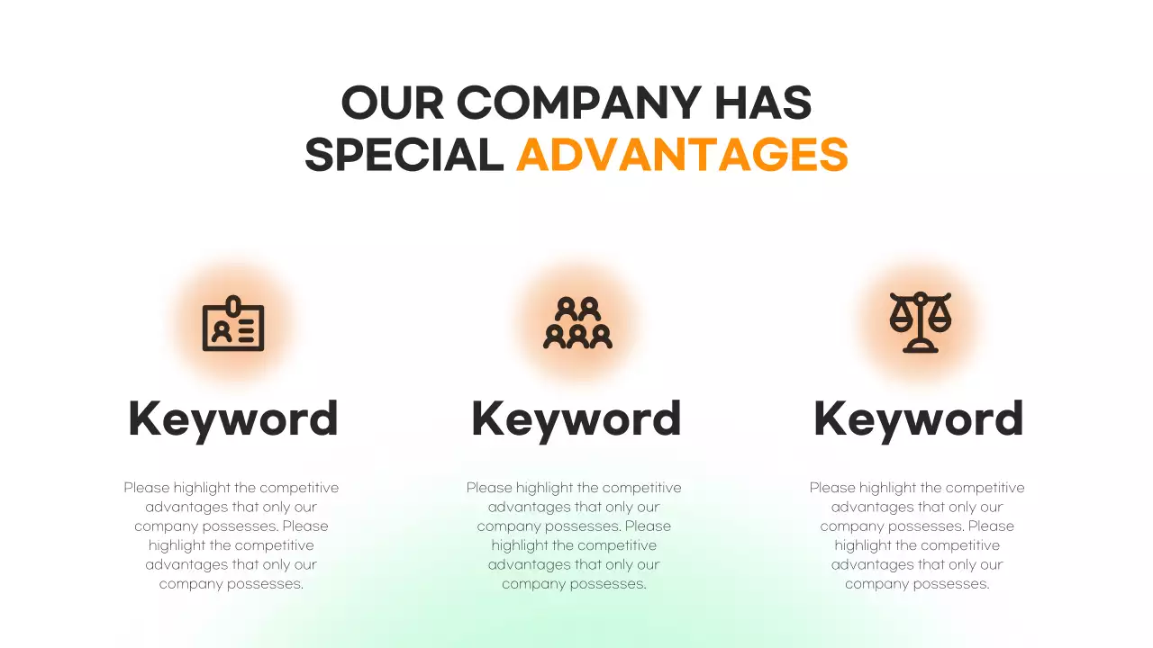 초록색 포인트의 심플한 마케팅 회사소개서