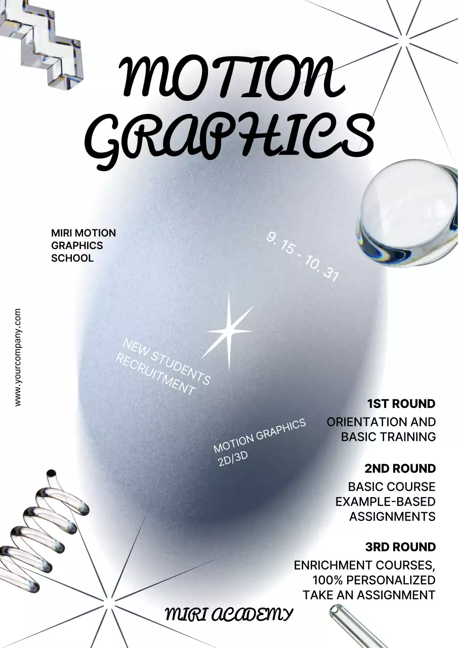 화이트 앤 블랙 테마 추상적인 아트웍 컨셉의 영상 아카데미 홍보
