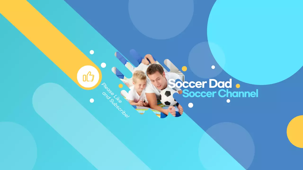 Blue Trendy Soccer Promotion YouTube Thumbnail