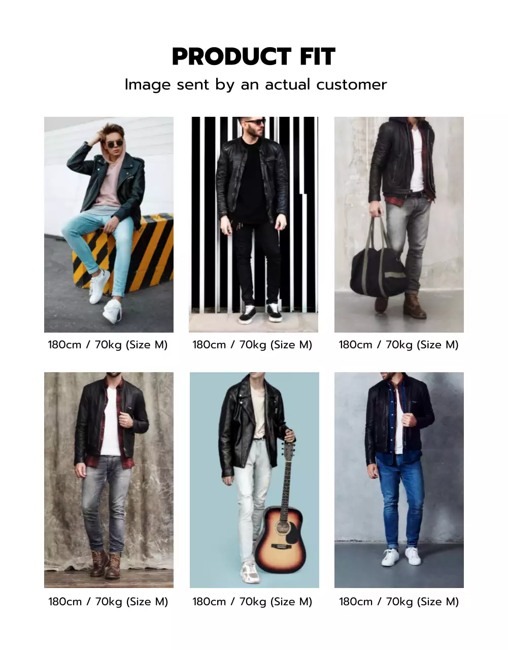Leather Jacket Shop with Black and Blue Image Layout
