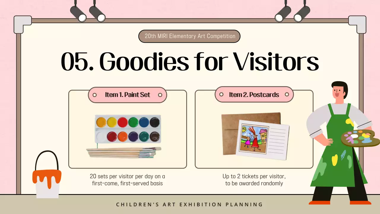 Beige Modern Art Exhibition Guide Presentation