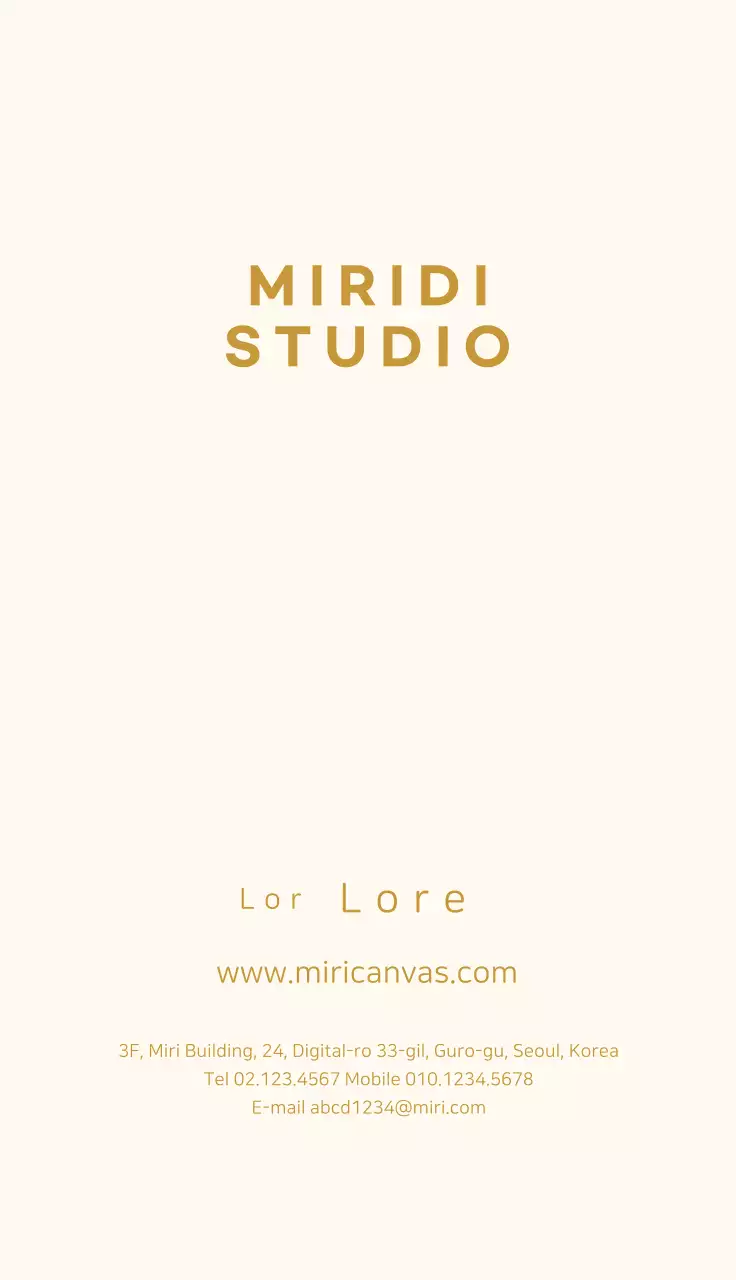 Studio logo hình tròn màu be