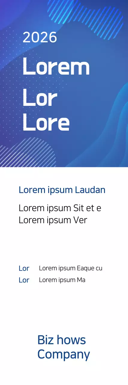 Banner de anúncio empresarial moderno azul