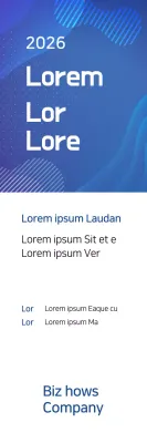 Banner de anúncio empresarial moderno azul