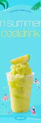 Águas azuis e bebidas frescas