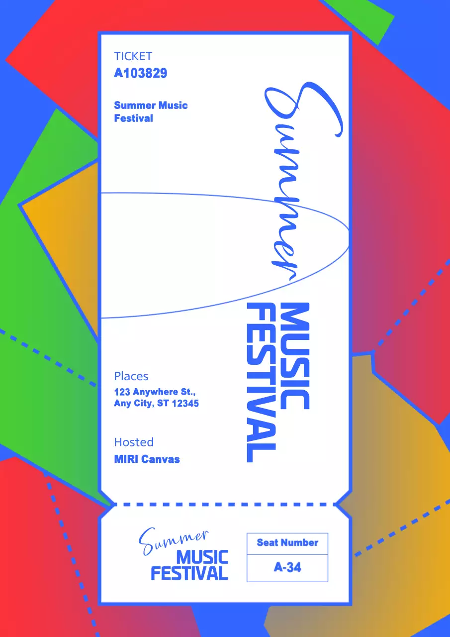 Blue Modern Music Event Poster