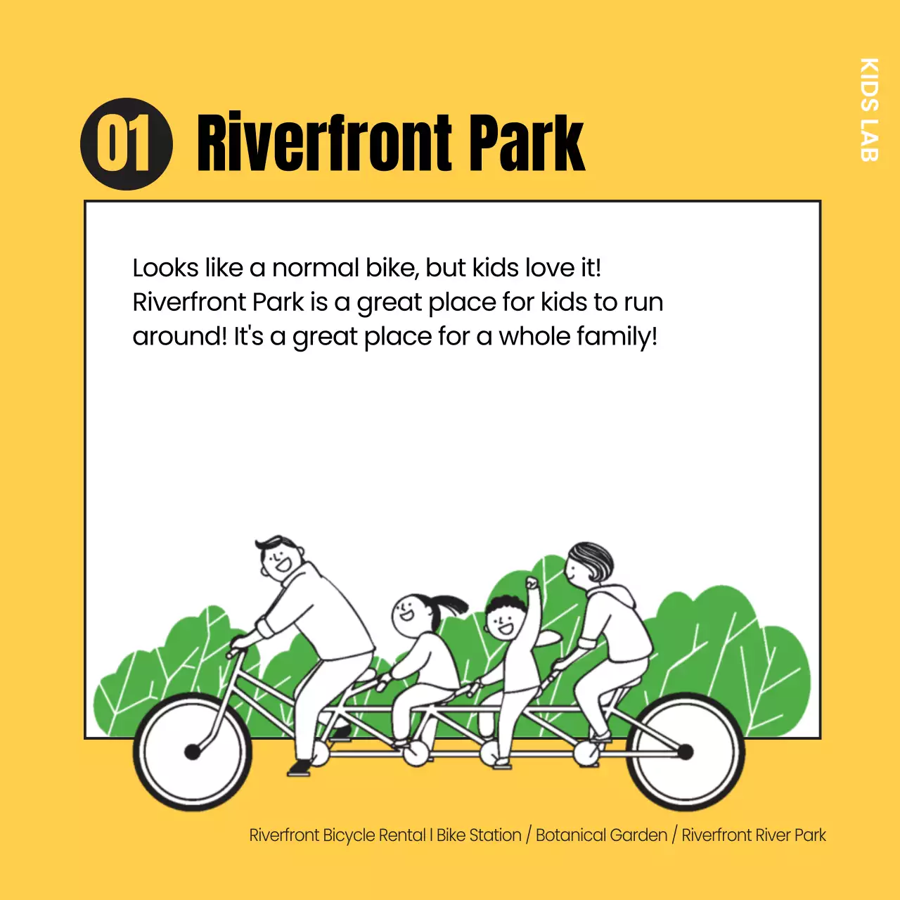 Yellow Minimal Family Event Guide Instagram Carousel