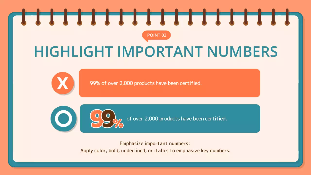 주황색 배경의 깔끔한 설득력 있는 발표 주제