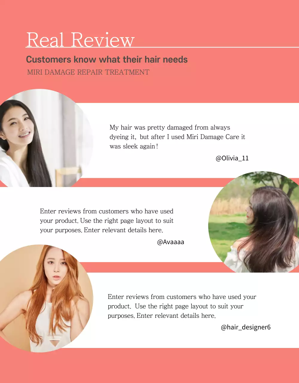 Orange Minimal Hair Promotion Poster