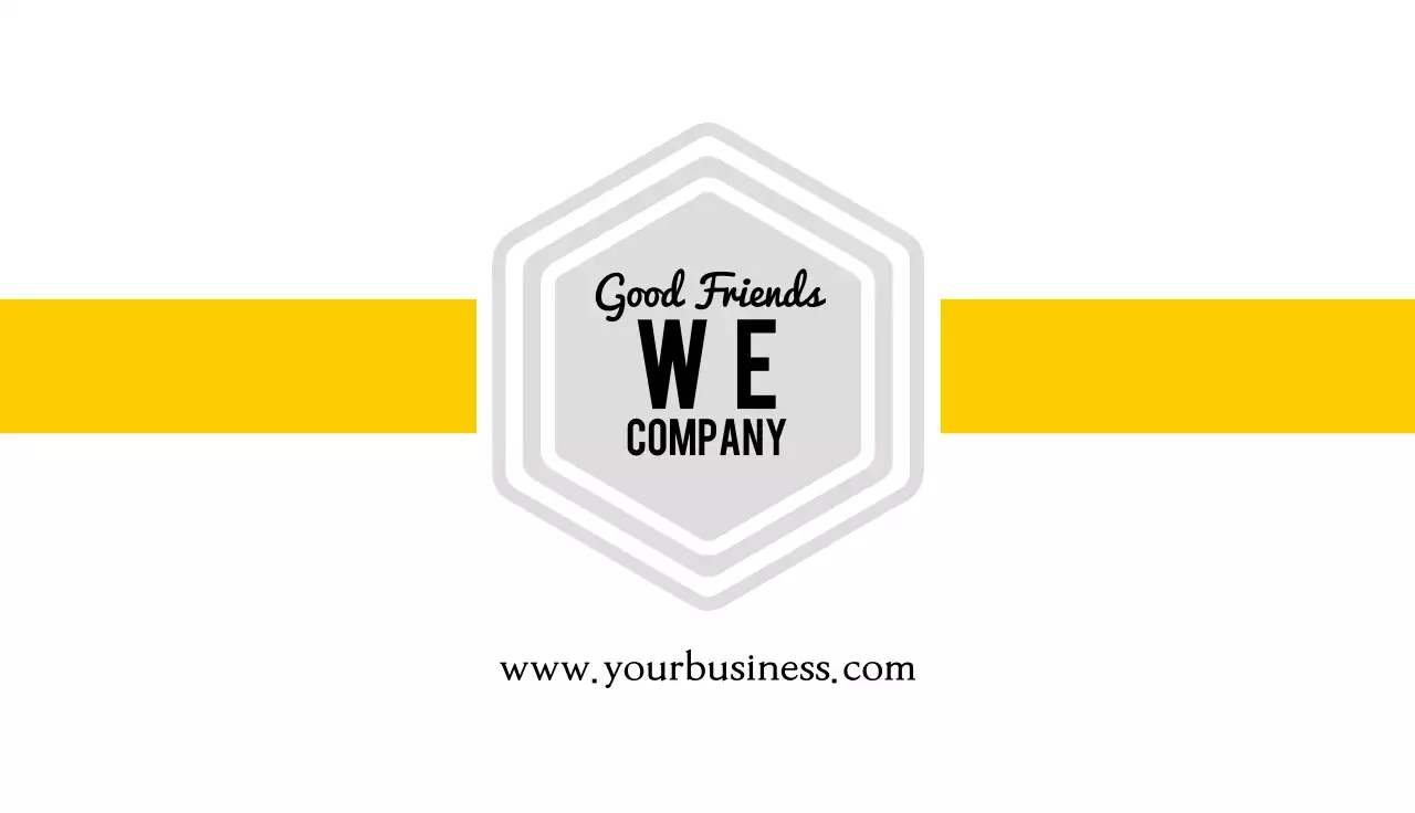 Corporate business card in yellow