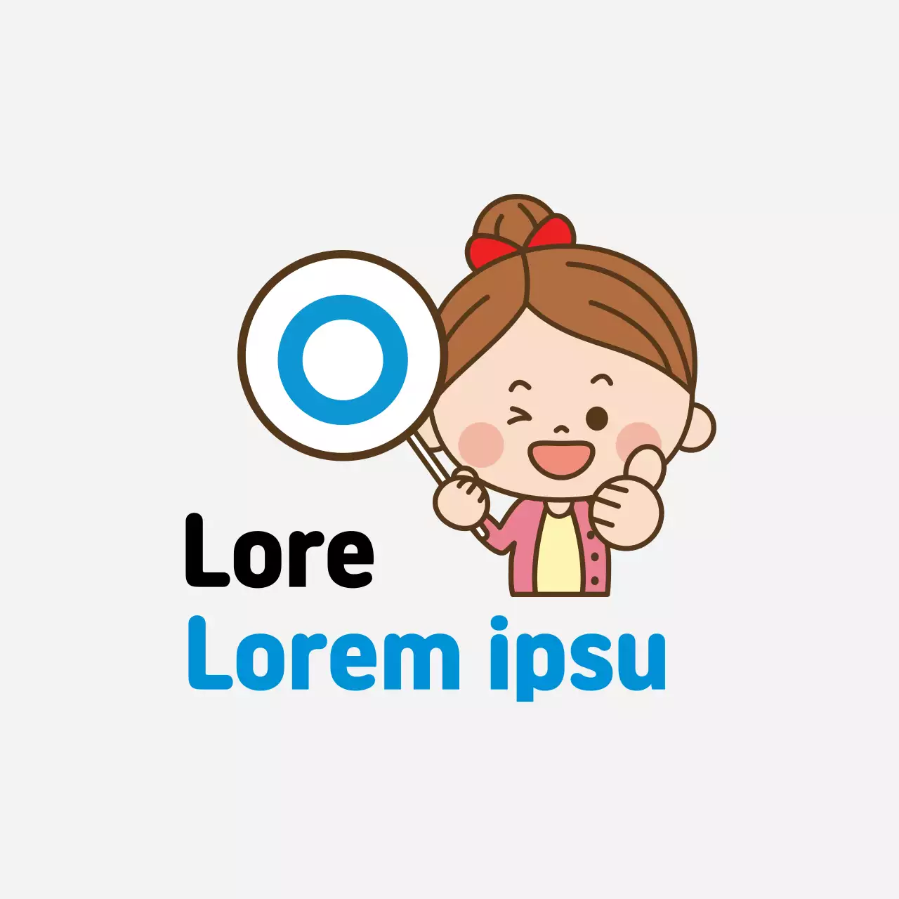 Blue illustration cute corona quarantine