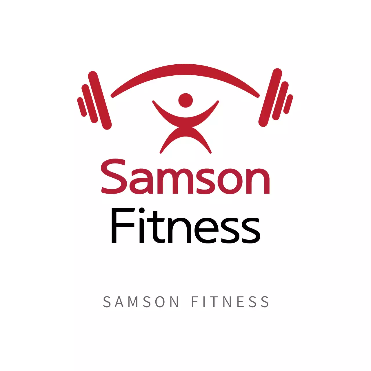 Red Modern Fitness Advertisement Logo