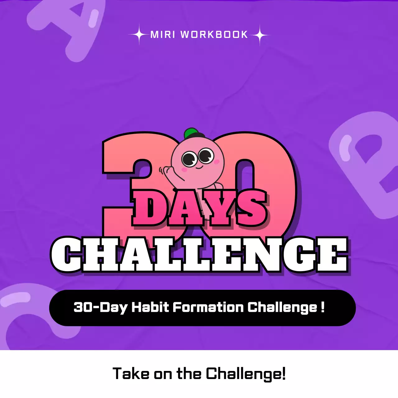 Purple Bold Challenge Promotion Instagram Post