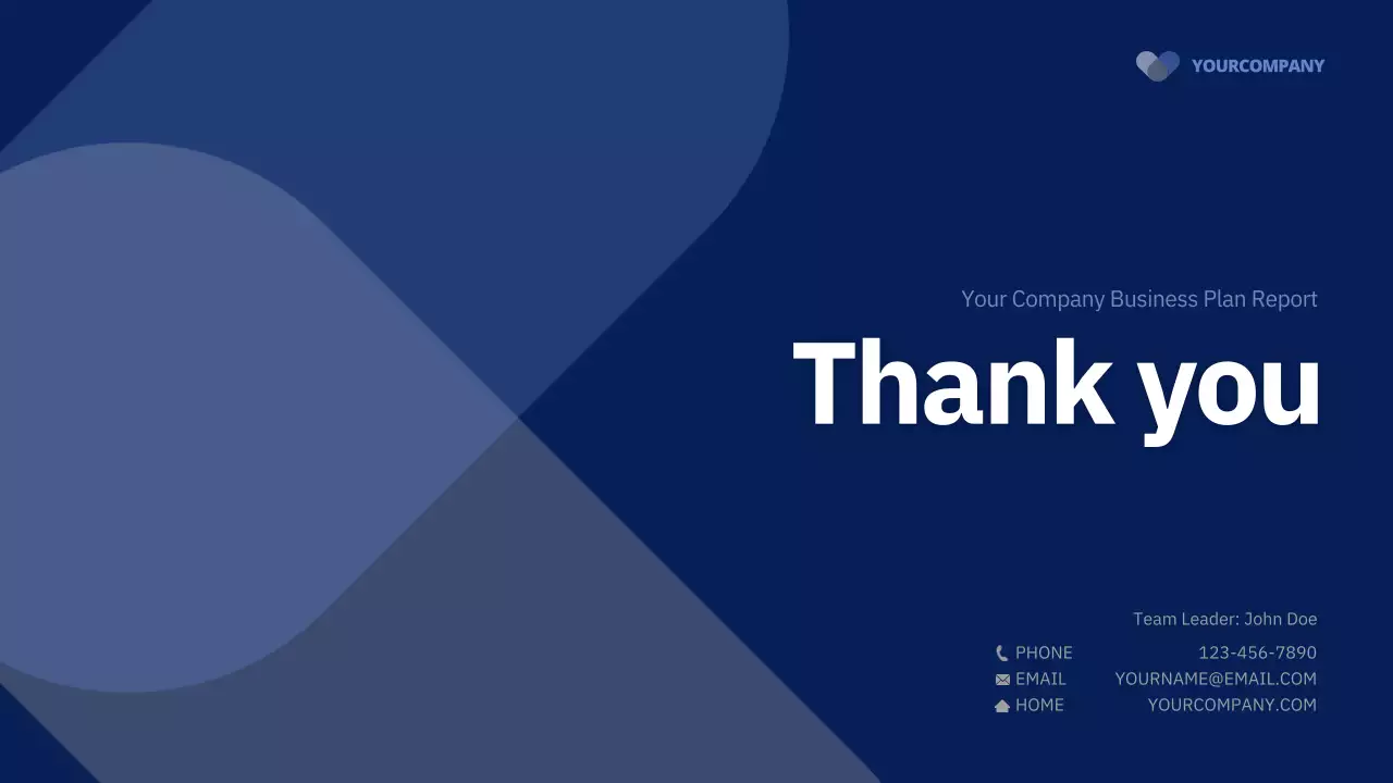 Blue Professional Business Plan Document Presentation