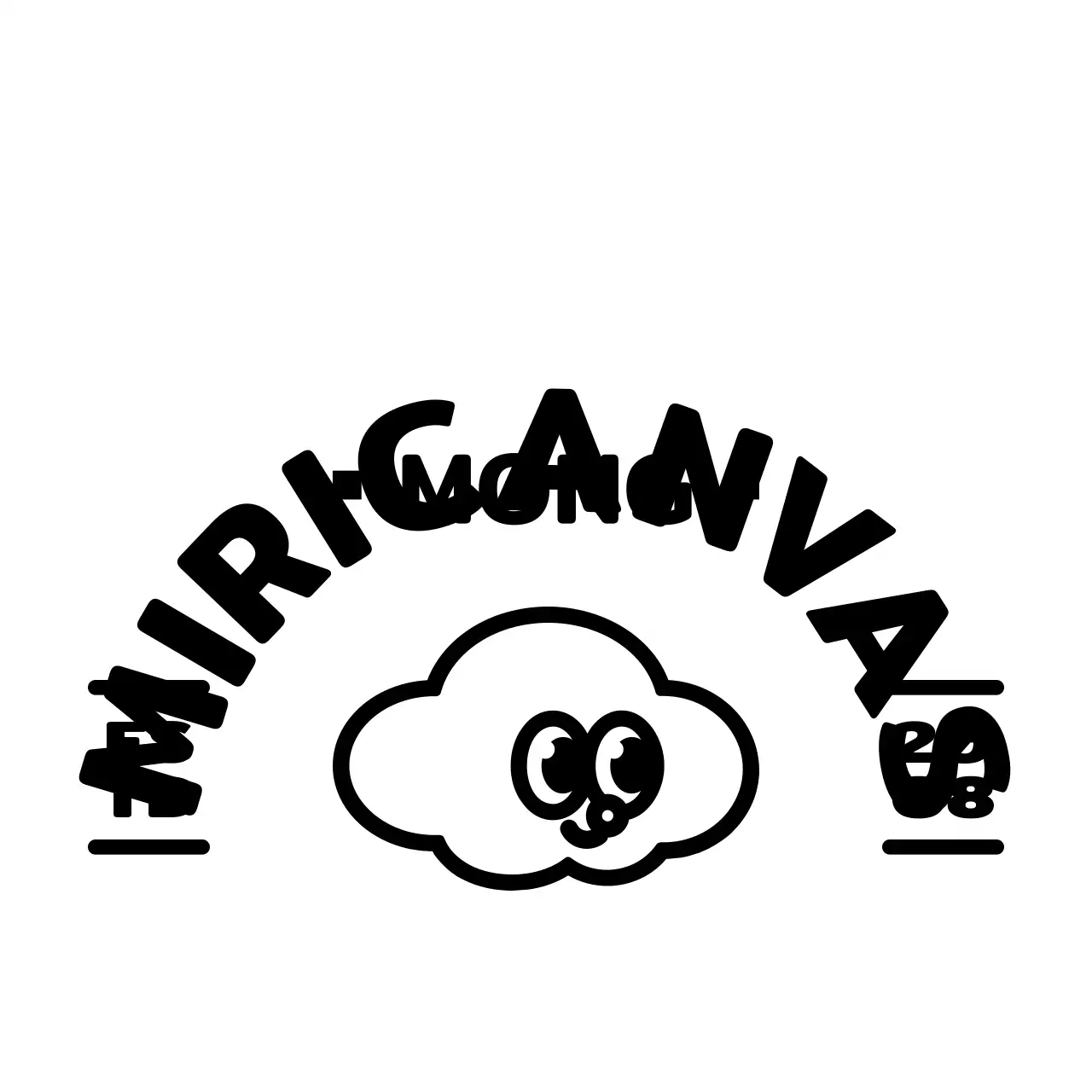 Kafe bergaya logo lambang dengan ilustrasi cupcake yang simpel dan lucu