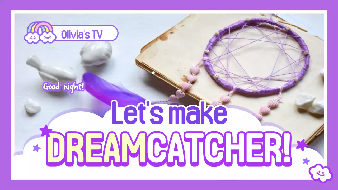 Purple Whimsical Craft Guide YouTube Thumbnail