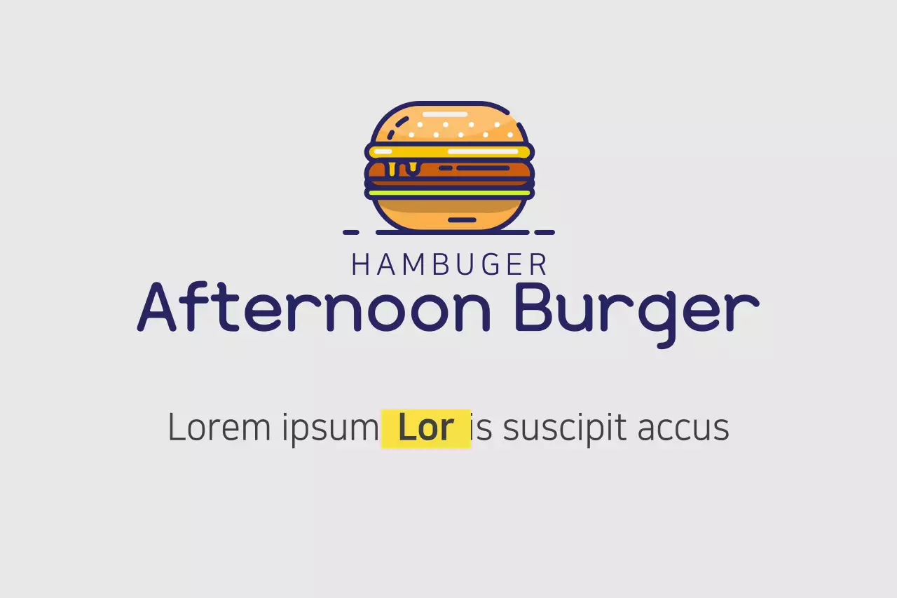 Banner de propaganda de hambúrguer minimalista amarelo