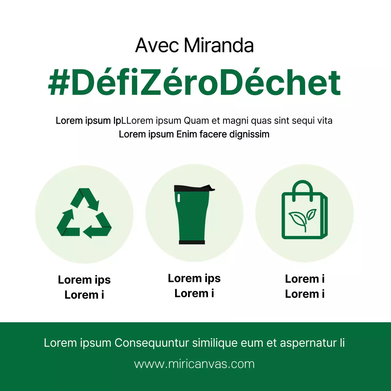 Campagne environnementale "Green White" Zéro déchet
