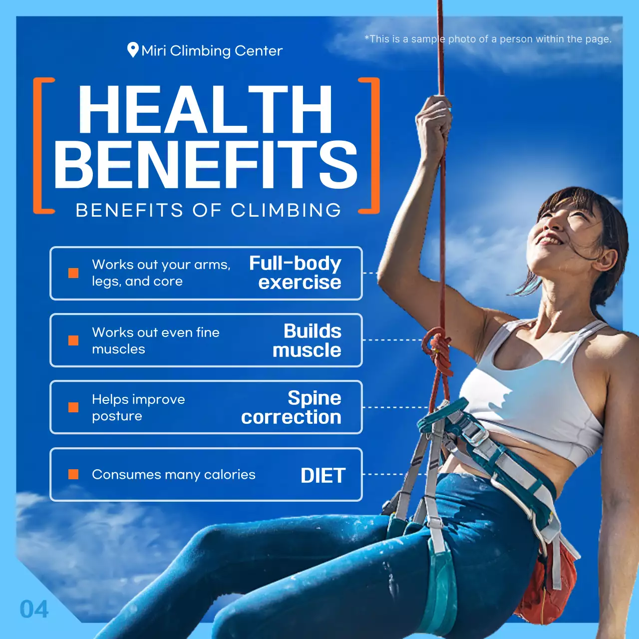 About climbing the light blue and orange sky concept