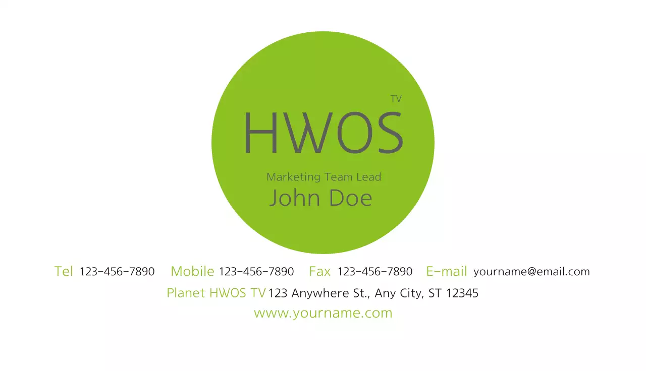 GreenSimpleBusinessCard