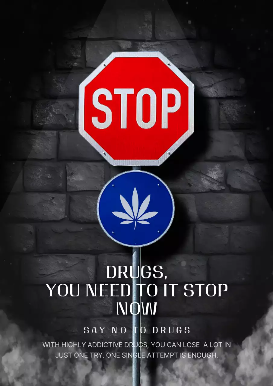 빨간색 굵은 약물 발표 포스터