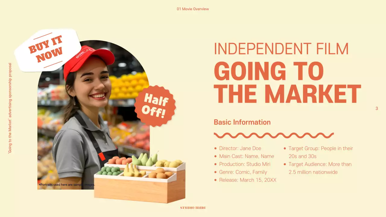 Yellow Modern Film Proposal Presentation