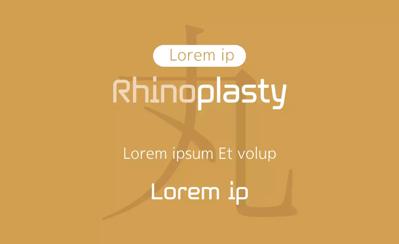 Banner de propaganda de rinoplastia moderna bege