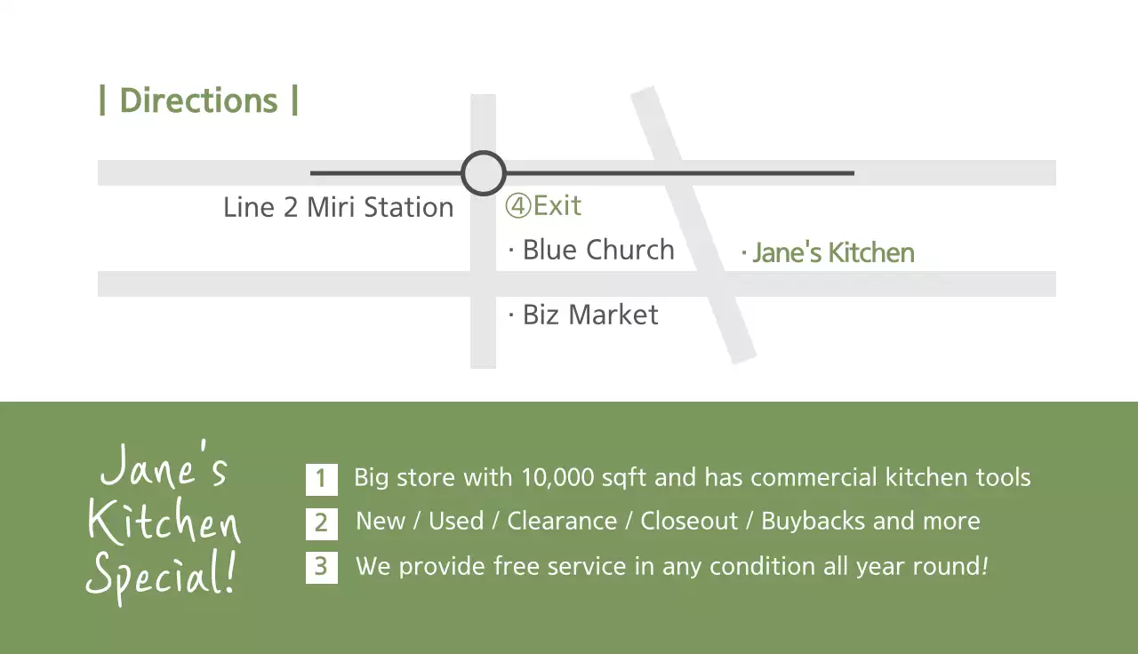 White Minimal Kitchen Advertisement Business Card