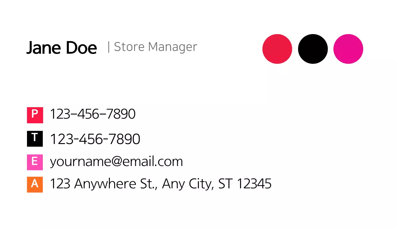 Pink Minimalist Telecom Business Card