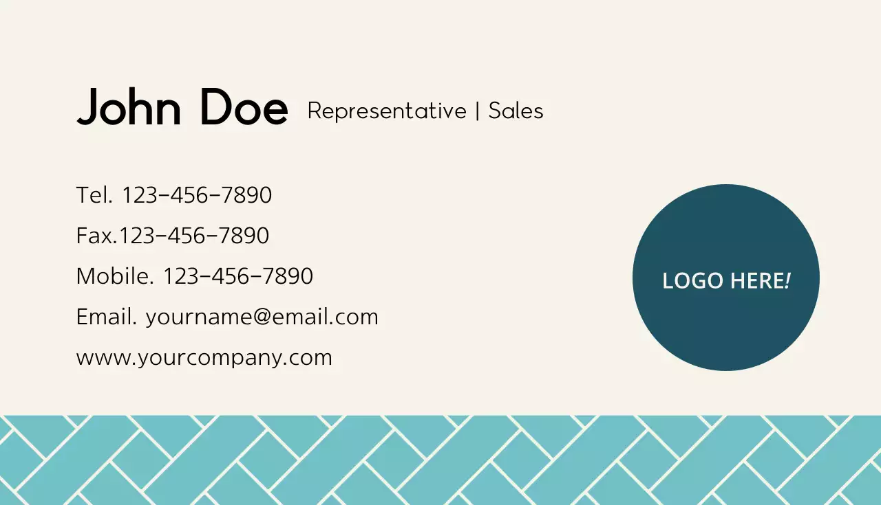 Blue Geometric Business Card