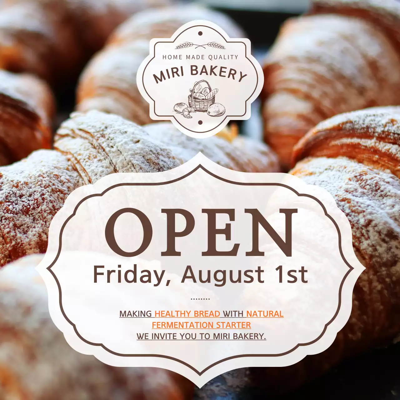 Brown Traditional Bakery Promotion Instagram Post