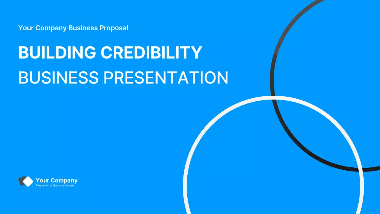 Corporate report with a modern gradient style in blue and white