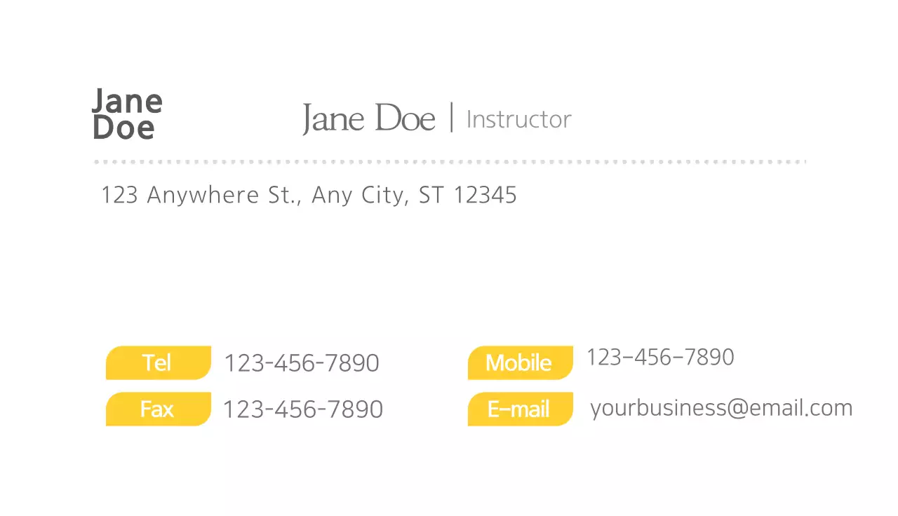 Yellow Floral Singing Invitation Business Card