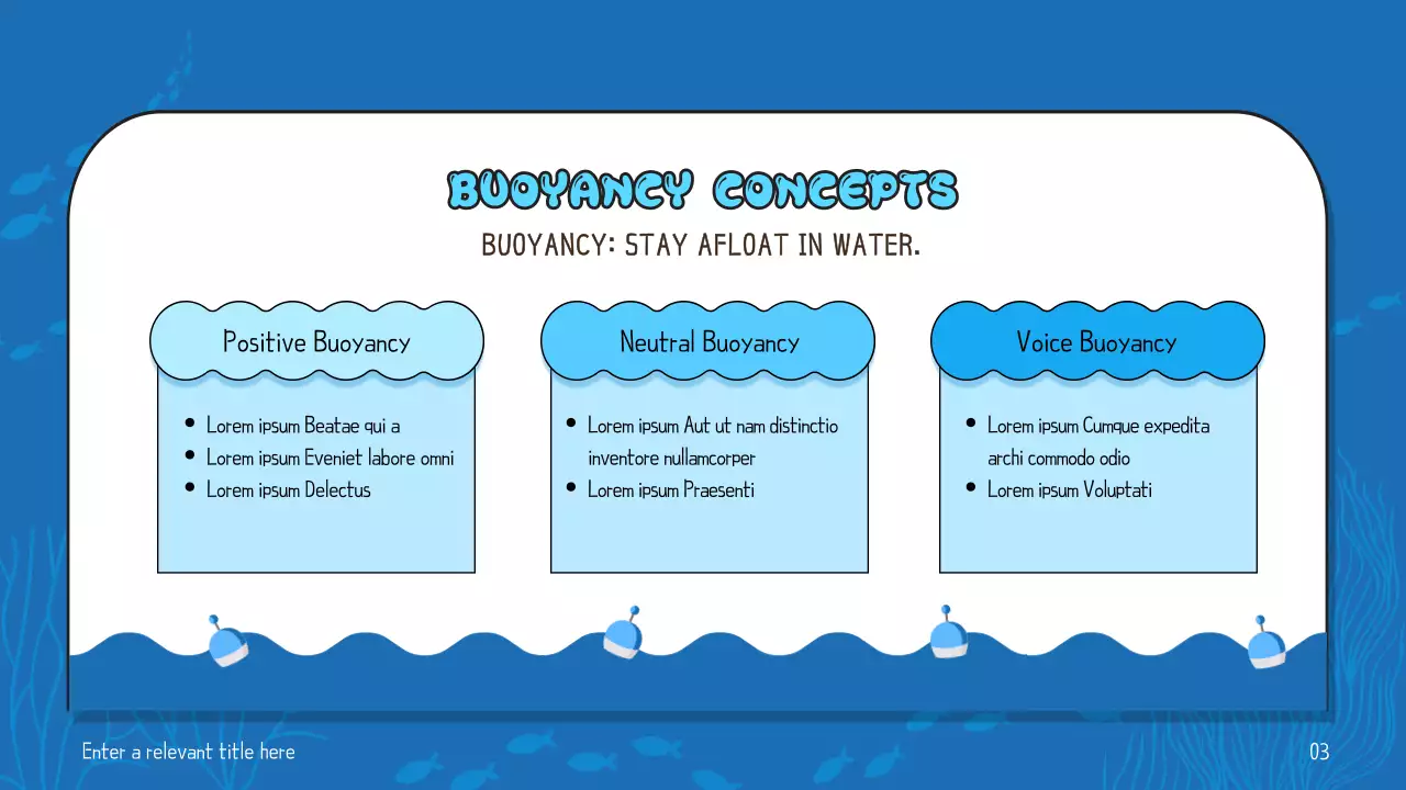 블루 모던 스쿠버 가이드 프레젠테이션