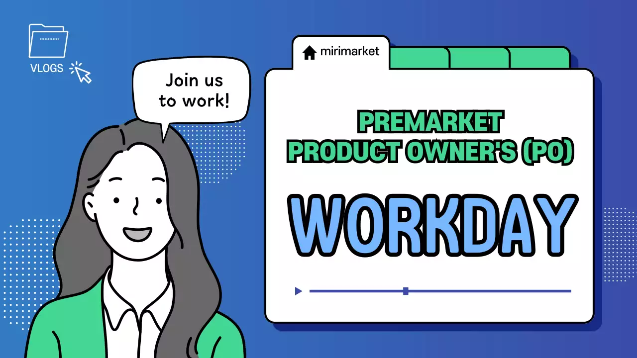 Blue Modern Work Vlog YouTube Thumbnail