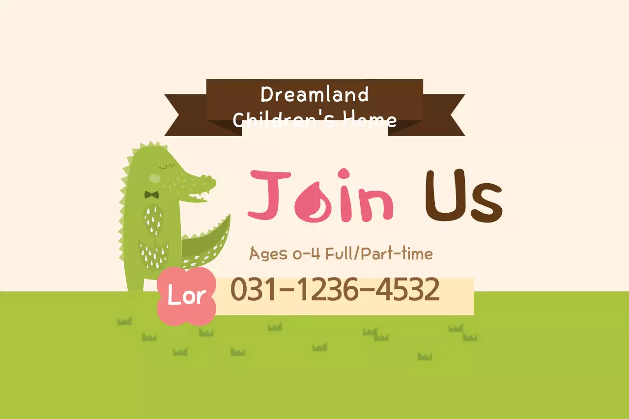 Green Simple Children Advertisement Banner