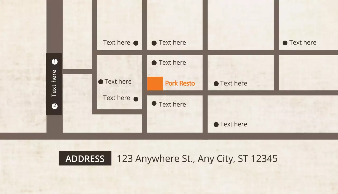 Beige Simple Restaurant Advertisement Business Card