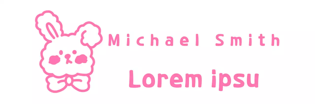 Class name with bunny illustration concept