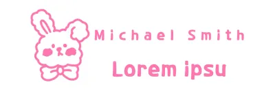 Class name with bunny illustration concept