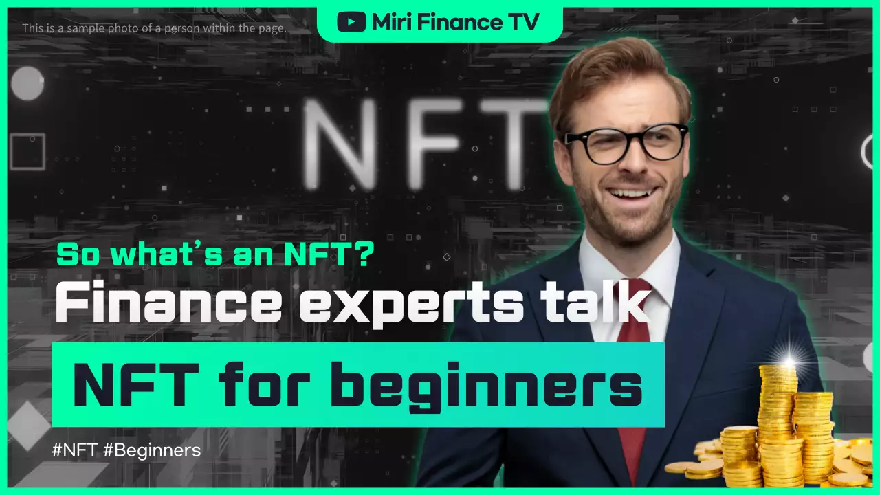 Mint-colored, image-heavy self-help NFT primer YouTube thumbnail