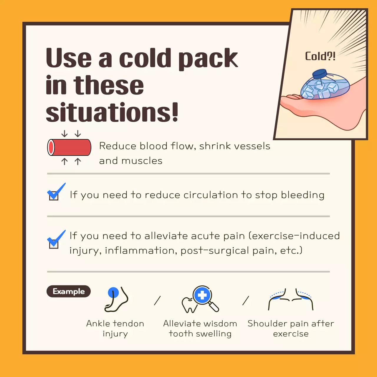 Contextualized poultices with yellow and brown cartoon concepts