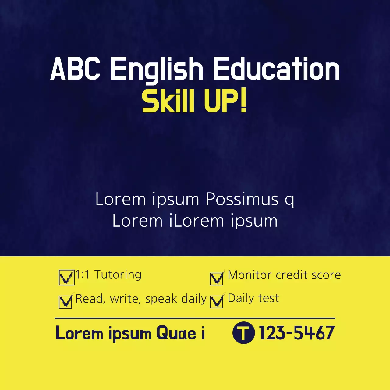 Blue Professional Education Promotion Banner