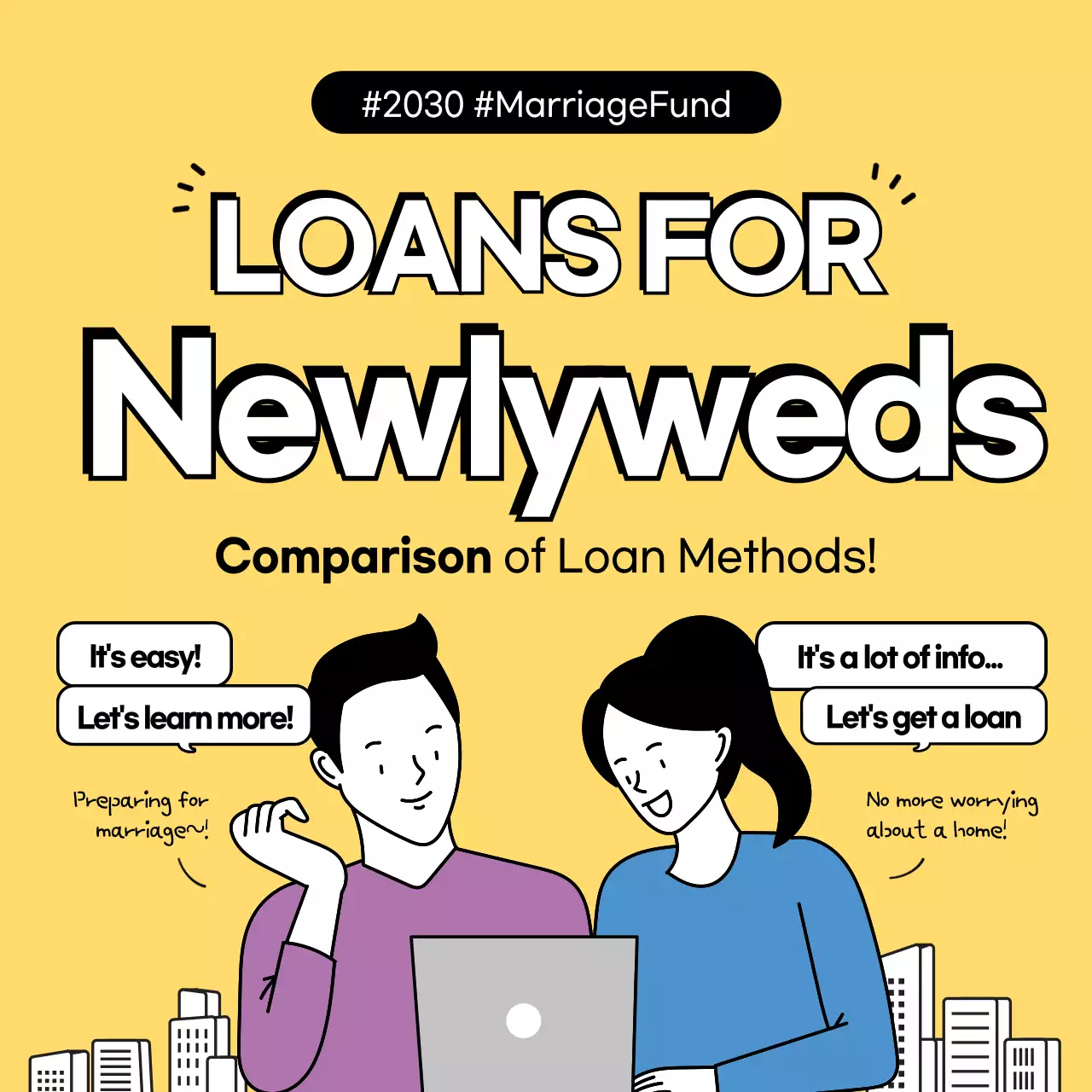 Yellow Modern Loans Promotion Social Media Post